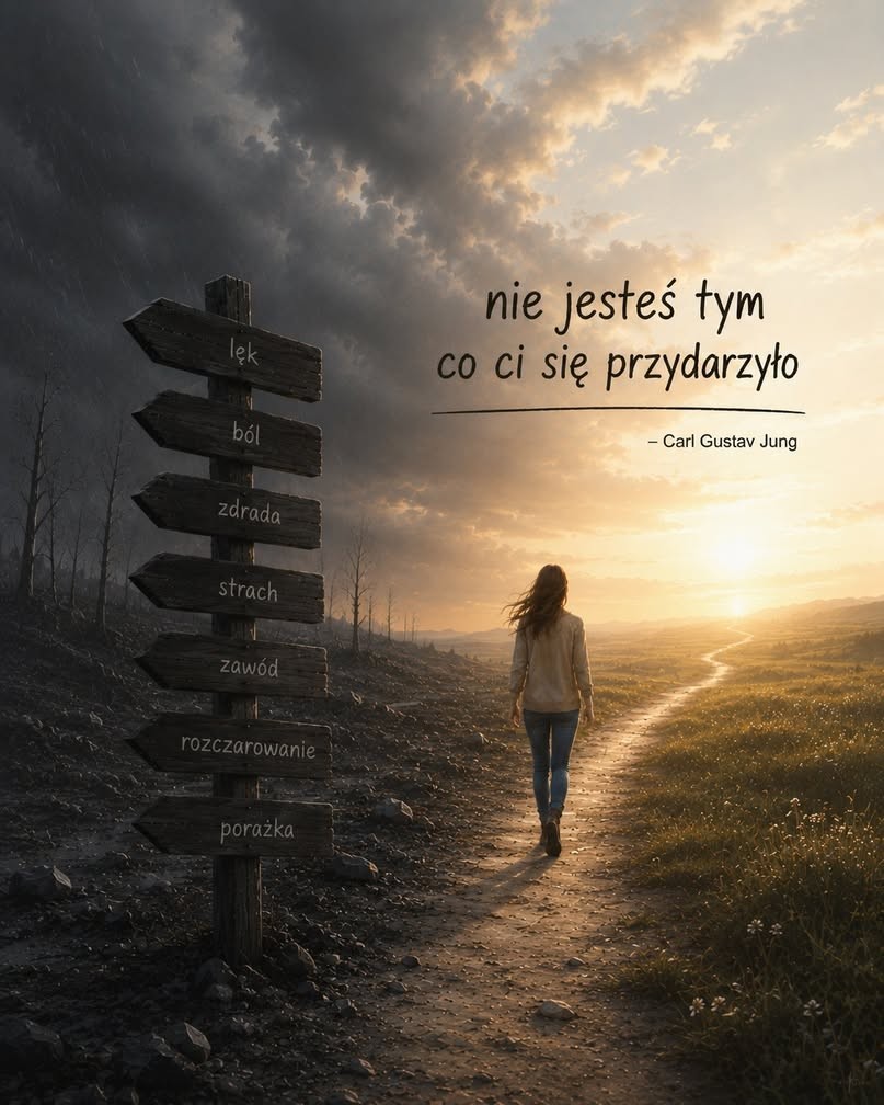 nie jesteś tym co ci się przydażyło